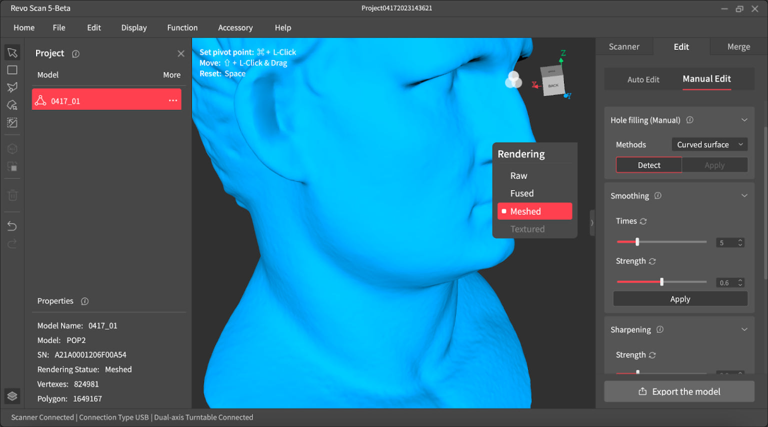 Adjusting Your Revopoint 3D Scanners’ Exposure