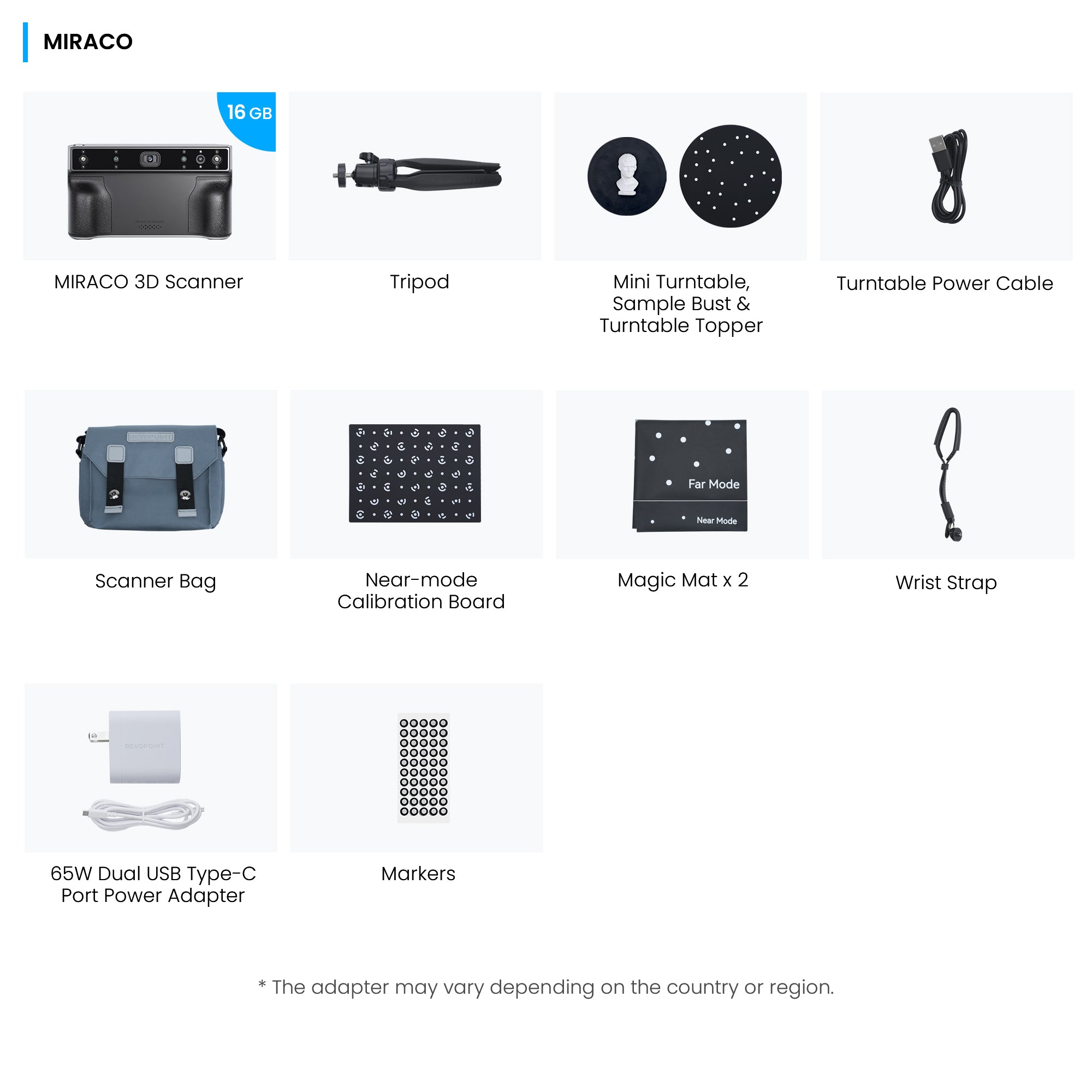 Revopoint MIRACO - Standalone 3D Scanner for Small to Large Objects Scanner