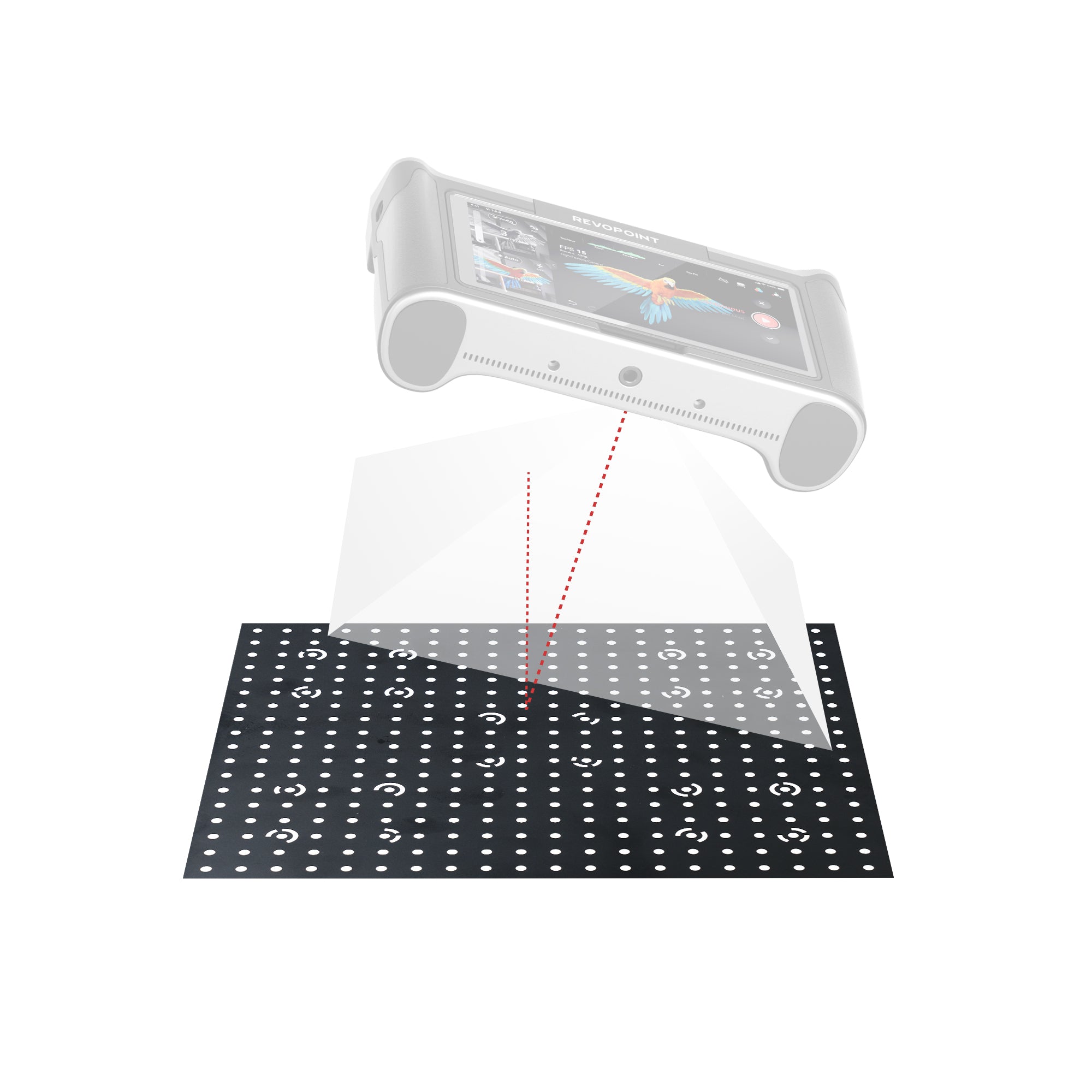 Glass substrate with a high-precision coded calibration surface