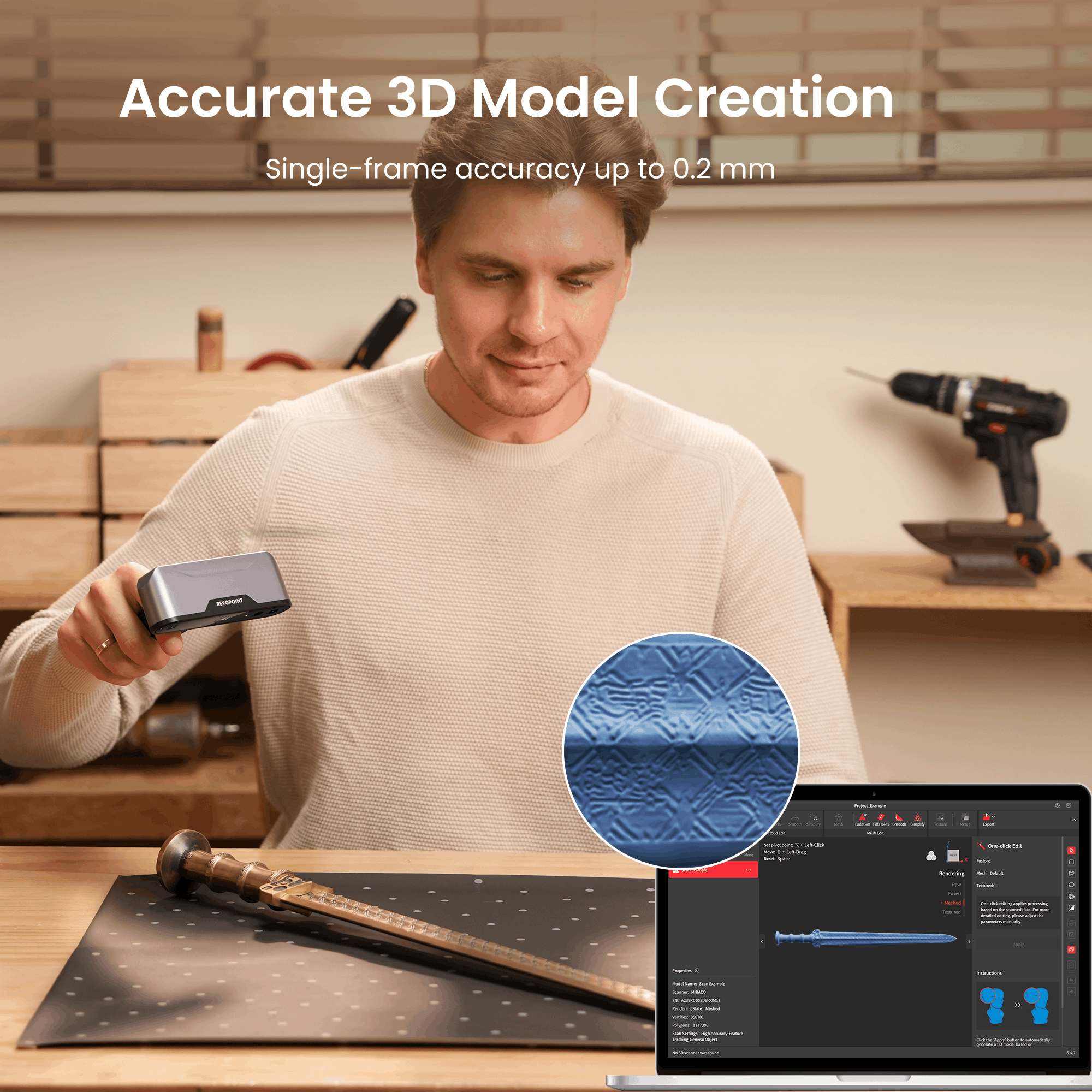 Revopoint INSPIRE: User-friendly Cost-effective 3D Scanner for 3D Printing - Revopoint 3D US