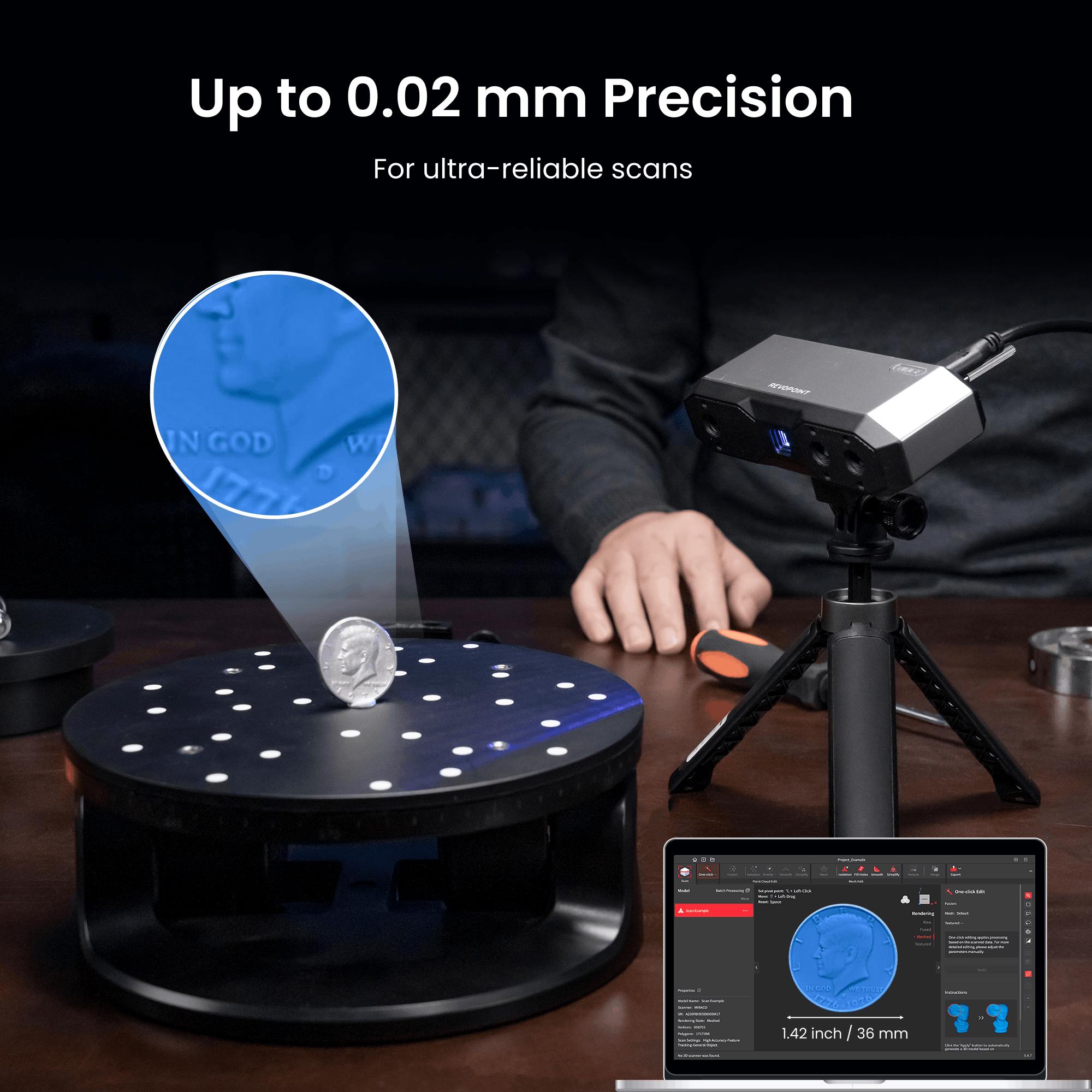 MINI 2 3D Scanner: Blue Light丨Precision 0.02mm - Revopoint 3D US