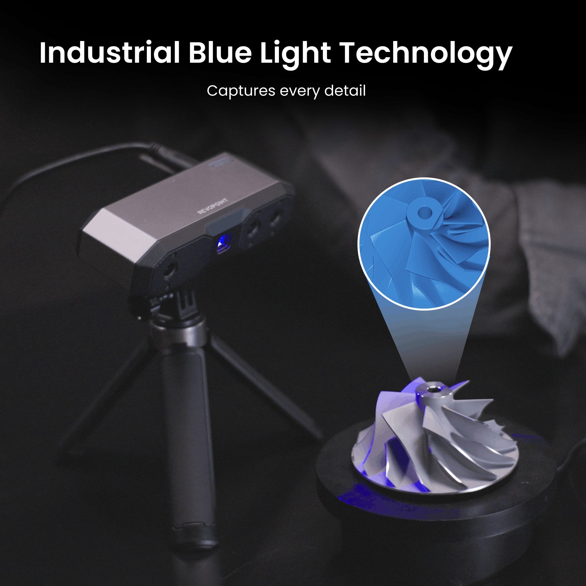 MINI 2 3D Scanner: Blue Light丨Precision 0.02mm - Revopoint 3D US