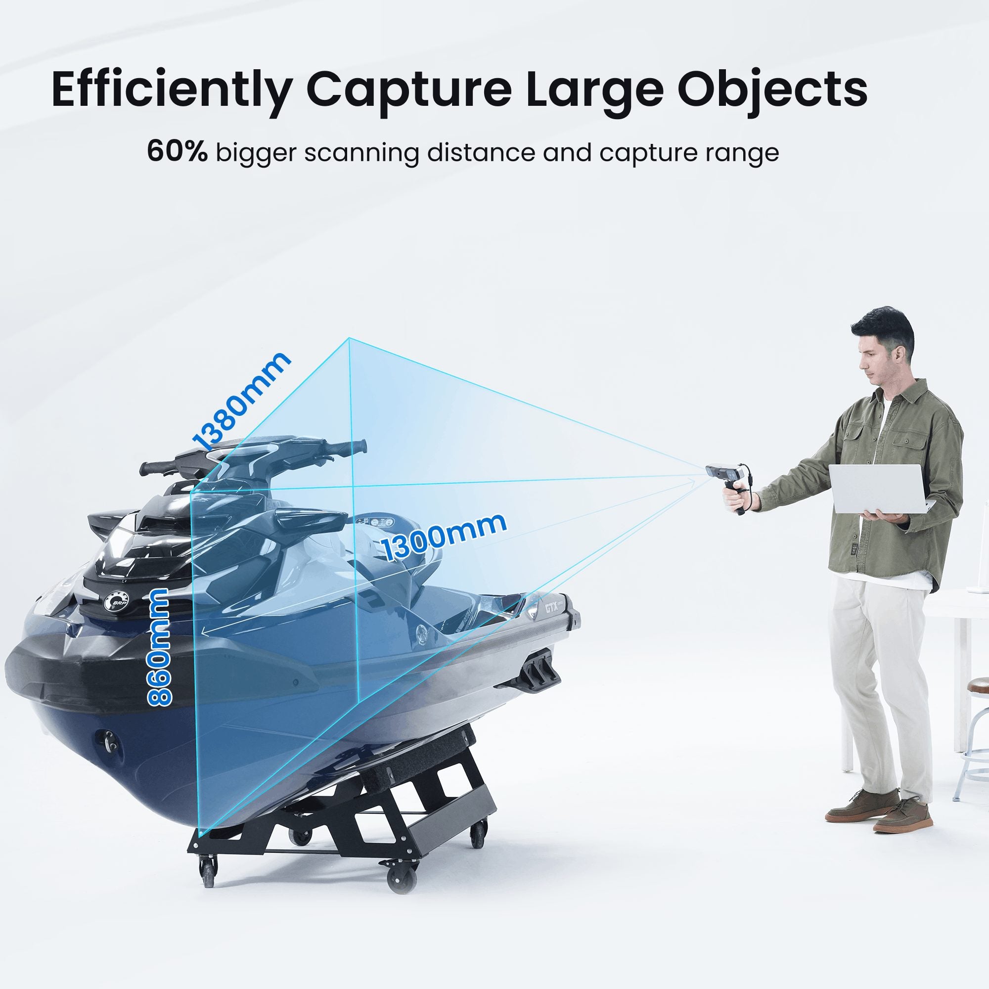 RANGE 2 3D Scanner: Fast and Powerful Large Object 3D Scanning - Revopoint 3D US