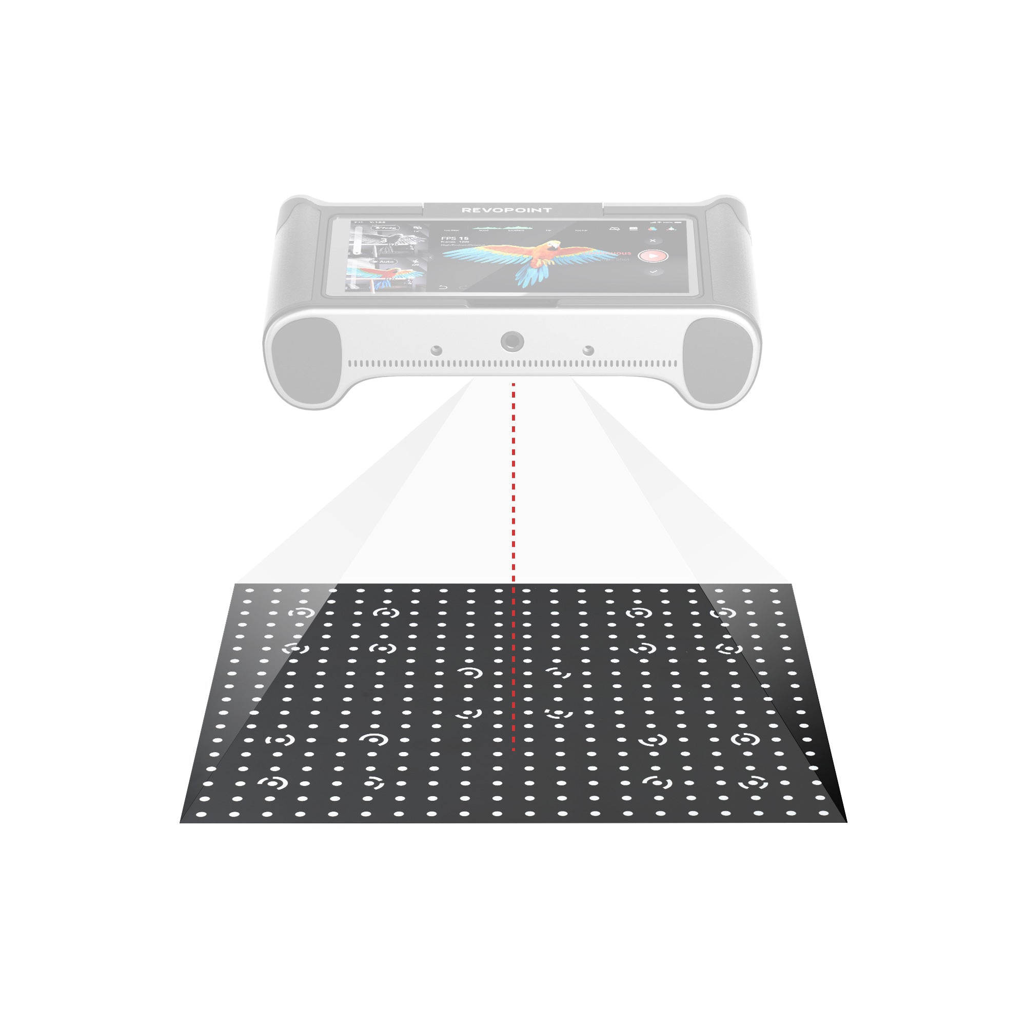 Glass substrate with a high-precision coded calibration surface